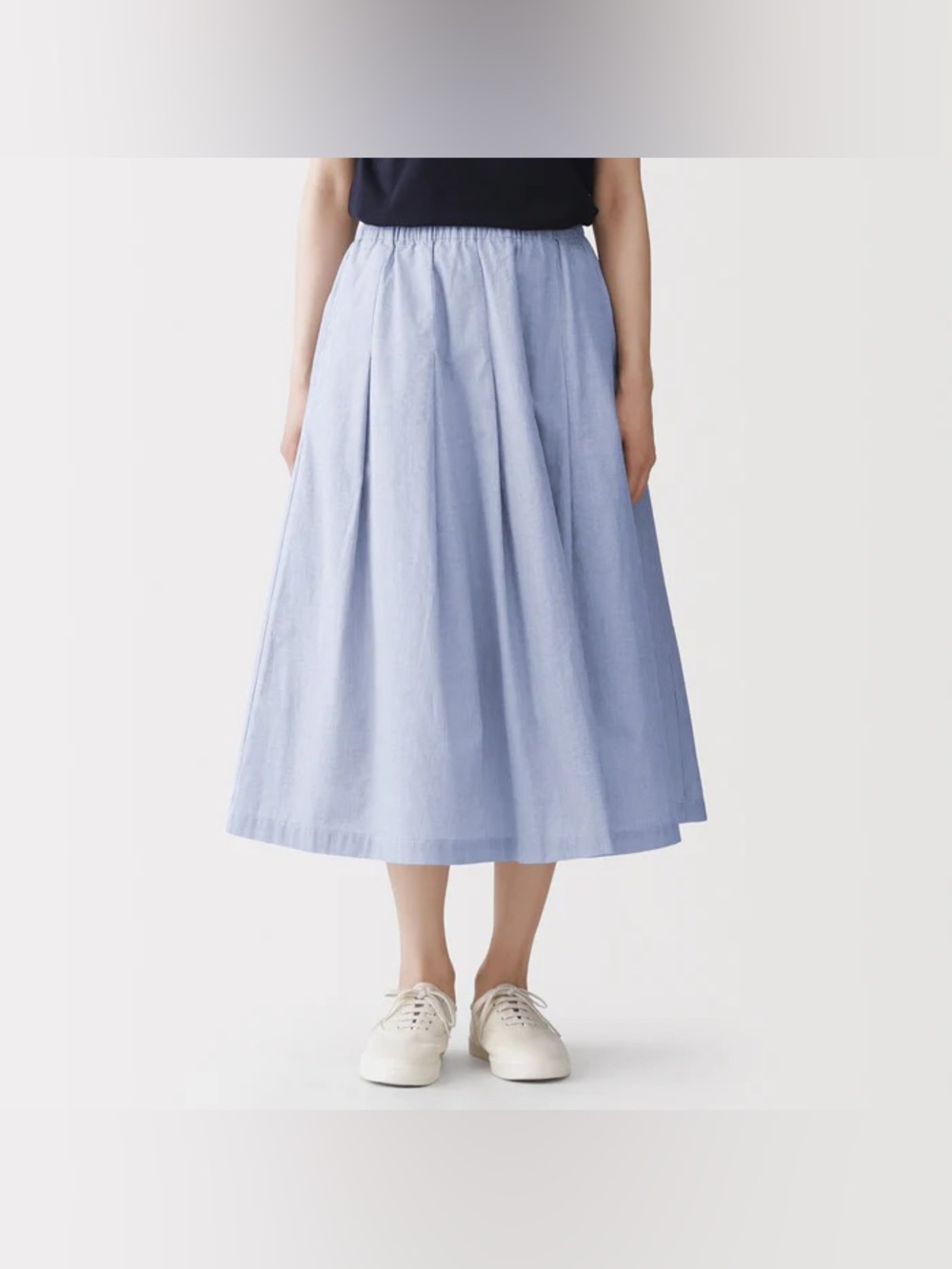 muji cool touch gathered skirt